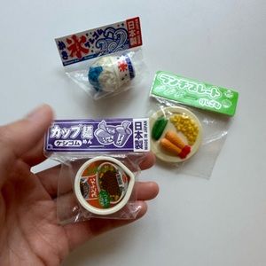 Collectible Iwako Japanese Food Dishes Eraser Set